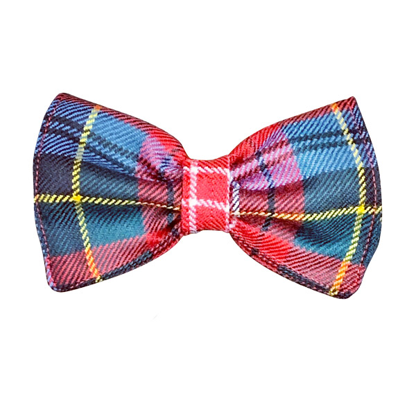 Plaid dog sale bow tie